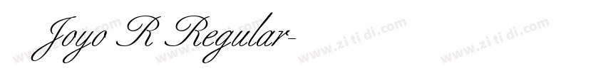 和音 Joyo R Regular字体转换